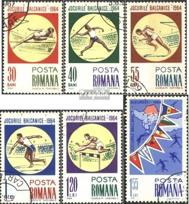 Produktbild von Briefmarken Rumänien 1964 Mi 2299-2304 (kompl.Ausg.) gestempelt Balkanspiele 1964