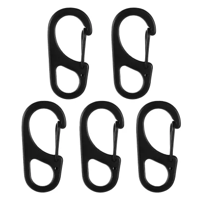 Produktbild von 5 Stück Mini-Karabiner für Camping, Bergsteigen, Sicherheitsschnallen aus Zinklegierung, rostfrei, korrosionsbeständig, Federkarabinerhaken, Campingausrüstung
