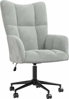 Obrázok produktu pre vidaXL Relaxačné kreslo s kolieskami svetlo sivé 69 x 61,5 x 102 cm zamatové