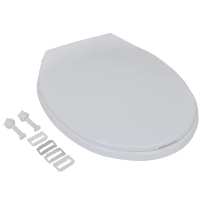 Image de vidaXL Sièges de toilette avec abaissement automatique 2 pcs. Plastique blanc