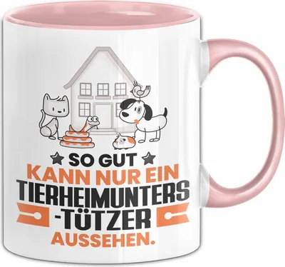 Produktbild von Tierheimunterstützer Geschenk Tasse So Gut Kann Nur Ein Tierheimunterstützer Aussehen Geschenkidee Kaffee-Becher (Rosa)