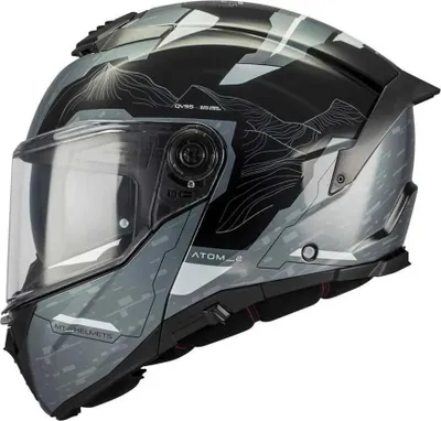 Immagine prodotto di MT ATOM 2 SV HIGHLANDS Casco modulare taglia S in bianco e nero
