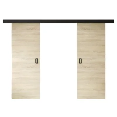 Obrázek produktu pro Posuvné dveře WAYATT DUO s madlem, Imitace "Sonoma dub", systém jemného dovírání, výška 192 cm