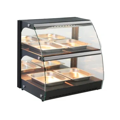 Produktbild von HENDI Warmhaltevitrine mit Quartzheizung 2 Auslagen