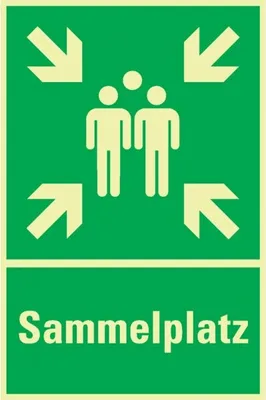 Produktbild von Schild I PERMALIGHT power langnachleuchtend Kombischild Sammelstelle, Sammelp...