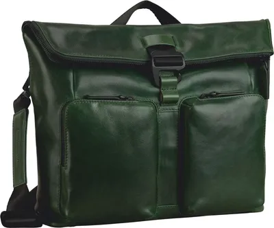 Produktbild von LEONHARD HEYDEN Leder Umhängetasche Schultertasche mit Laptopfach Porto Messenger Bottle Green dunkelgrün