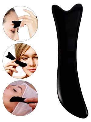 Produktbild von Gua Sha Schaber aus Büffelhorn für die Gesichts- und Augenmassage