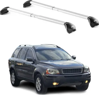 Image de Barres de toit transversales pour Volvo XC90 2002-2014 5P Gris Argenté 2x ABE