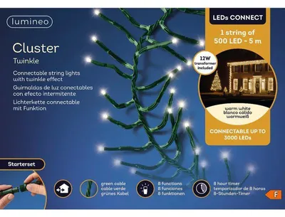 Imagen del producto de Lumineo LEDs, sistema de conexión en clúster, luz cálida, 5 metros