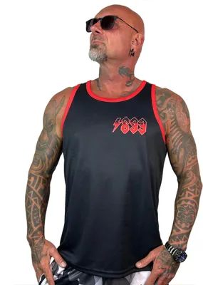 Obrázok produktu pre Yakuza Pánske tielko Rockstarz Mesh, čierna/červená, M