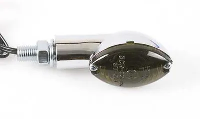 Produktbild von HIGHSIDER smart Cateye Glühlampen Mini-Blinker Gehäuse Chrom / Linse Rauchgrau (Paar), Vorn & Hinten