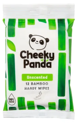 Produktbild von The Cheeky Panda Bambus-Reisetücher | 12 Tücher pro Packung | Praktische Feuchtt
