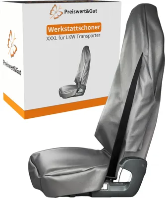 Produktbild von Werkstattschoner Kunstleder Schonbezug für LKW Transporter XXXL mit Gurtschlitzen Universeller Autositzschoner Schwarz