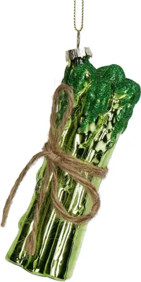 Produktbild von Christbaumschmuck Glas 12cm Grünspargel Figur Grün