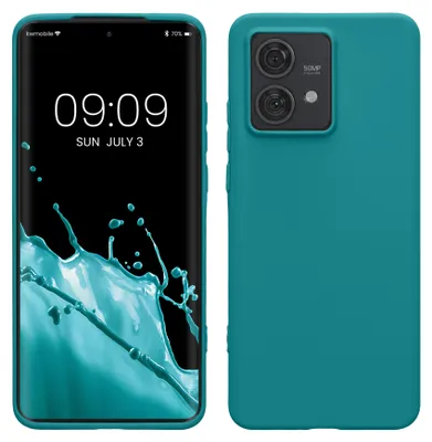 Produktbild von kwmobile Handyhülle für Motorola Edge 40 Neo Hülle - TPU Case - Kabelloses Laden - Schutzhülle Cover in Petrol