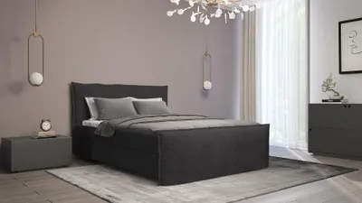 Obrázek produktu pro Boxspringová postel 140x200 NAVERA 1 - černá