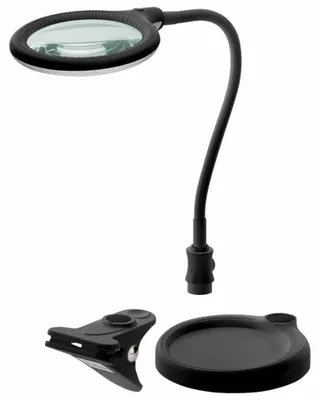 LED-Vergrößerungslampe, 6 W, 6500 K, 480 lm, schwarz