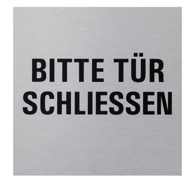 Produktbild von Aluhinweisschild 80x80mm Tür schliessen