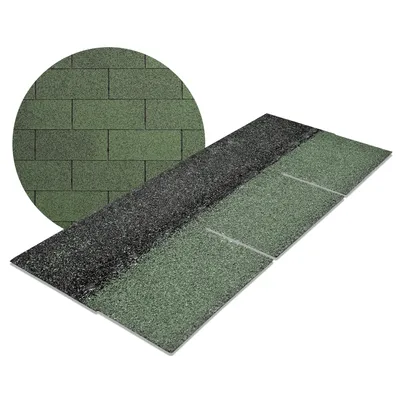 Produktbild von Bitumen-Rechteckschindeln in Grün, 3 m²