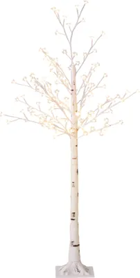 Produktbild von Kunstbaum, Kunst Kirschblütenbaum, mit 120 LEDs, 3 Helligkeitsstufen, warmweiß, realistische Rinde, 21 x 21 x 150 cm