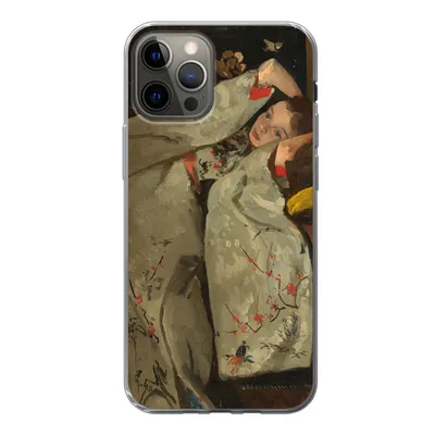 Produktbild von MuchoWow® Handyhülle Schutzhülle Hülle für iPhone 13 Pro Mädchen im weißen Kimono - Gemälde von George Hendrik Breitner Silikon Softcase Handy Hülle - Handy-Tasche