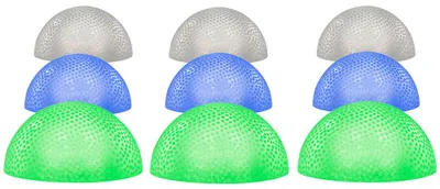 Immagine prodotto di Set di 9 lampade da giardino a LED RGB, a forma di emisfero