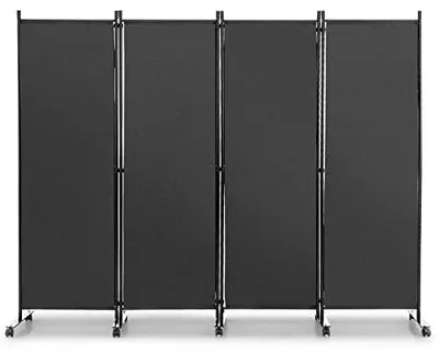 Image de FANTASK : Diviseur de pièce mobile, 4 panneaux, 225 x 173 cm. Paravent