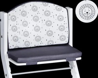 Produktbild von tiSsi® Sitzverkleinerer grau Löwen für Treppenhochstuhl tiSsi® 100719