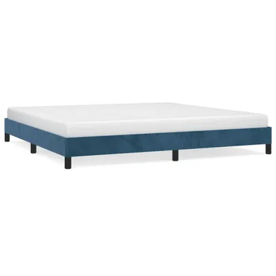 Produktbild von Bettgestell ohne Matratze Dunkelblau 200x200 cm Samt