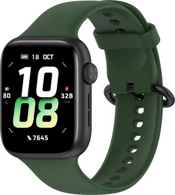 Image de Pour Honor Watch 5, bracelet de remplacement en silicone souple, couleur unie, fermoir, vert foncé