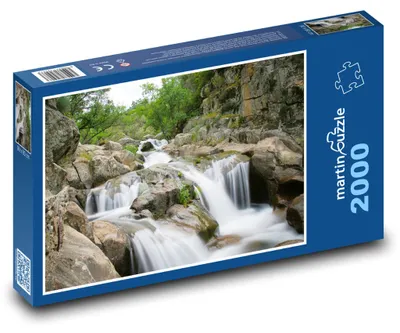 Produktbild von Puzzle 2000 Wasserfall im Wald - martinpuzzle