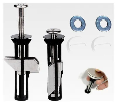 Produktbild von Toilettensitz Bolzen Set 2 Stück Edelstahl Schrauben und Muttern für Toilettendeckel