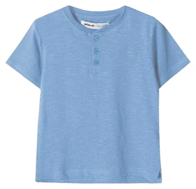 Produktbild von Minoti - T-Shirt für Jungen, Henley-Kragen MN236 (140) (Blau)