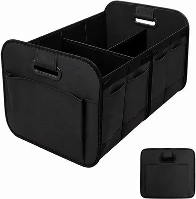 Productafbeelding van Kofferbakorganizer groot - opvouwbare kofferbaktas - waterdicht met deksel - ideaal voor boodschappen
