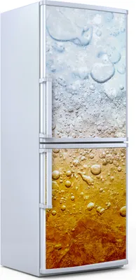 Produktbild von Kühlschrankdekoration  60x180 cm  Aufkleber auf dem Kühlschrank - Eis kalt Getränk