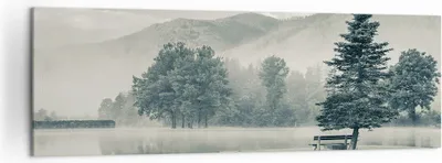 Produktbild von Bild auf Leinwand - Leinwandbild - Einteilig - Cool Landschaft Berge - 160x50cm - Wand Bild - Wanddeko - Wandbilder - Leinwanddruck - Bilder - Wanddekoration - Leinwand bilder - AB160x50-4611