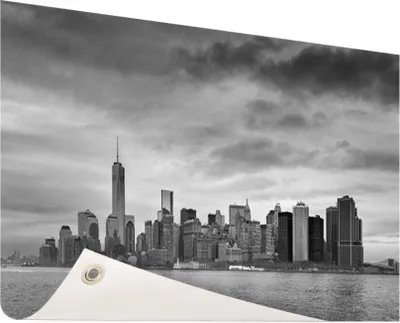 Produktbild von Gartenposter - 120x80 cm - Manhattan New York in Schwarz-Weiß  - Modernes Wandbilder