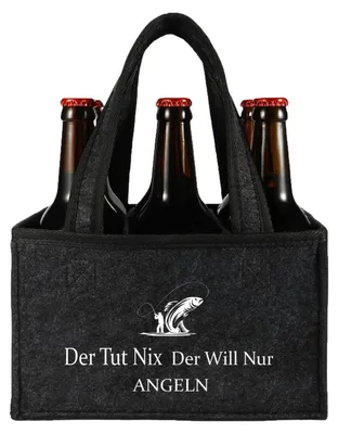 Produktbild von Kühltasche Angler mit Spruch "Der Tut Nix Der Will Nur ANGELN" 24x15x15 cm