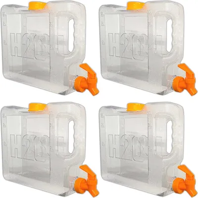 Produktbild von 4er Set Getränkespender mit Zapfhahn 3,5l Wasserspender Kühlschrank Saft Cocktail Spender Dispenser Saftspender Wasserkanister Getränke Spender für Kaltgetränke