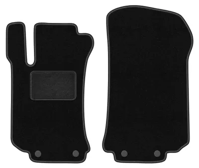 Immagine prodotto di Tappetini anteriori in moquette per Mercedes R V251 / R251 2005-2013 (monovolume) – 2 pezzi, neri, su misura – Wielganizator LUX