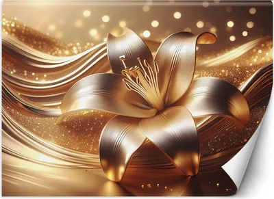 Produktbild von Vlies fototapete Blume 400x280 cm Feeby Gold inkl. Kleber einfache Montage