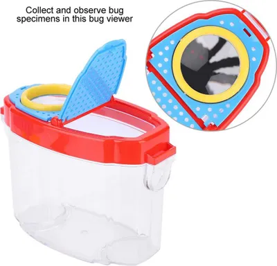 Produktbild von Tragbare Insektenbeobachtungsbox für Kinder, wissenschaftliche Erkundung, Lehrutensilien, Experimentiergefäße mit Lupe