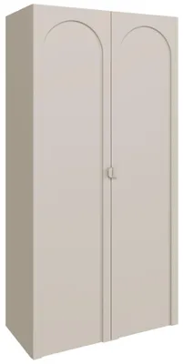 Produktbild von Selsey Arkadia – Kleiderschrank mit 2 Türen mit Bogenausschnitt, Kaschmirgrau, 100 cm