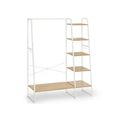 Produktbild von Garderobe, Kleiderbügel, 45 X 120 X 160 Cm, Garderobe Mit Kleiderstange, Schuhregal, Offenes Schuhregal