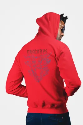 Produktbild von D&B Uni Hoodie ZIPMO00107 Drakarys Rot-Größe 3XL