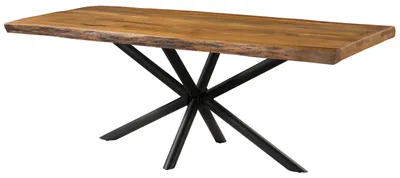 Immagine prodotto di MASSIVMOEBEL24 | Tavolo da pranzo in legno di mango 200x100x76 laccato naturale / gambe incrociate antracite matt FREEFORM 5