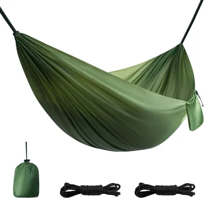 Produktbild von Campinghängematte 210 x 140 cm, 250 kg, mit Befestigungsgurten und Aufbewahrungstasche, für Wandern