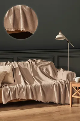 Produktbild von L'Essentiel Linge de Maison, Merlin - Beige, Sofabezug, Beige, 100 % RECYCELTE BAUMWOLLE, 170 x 205 cm