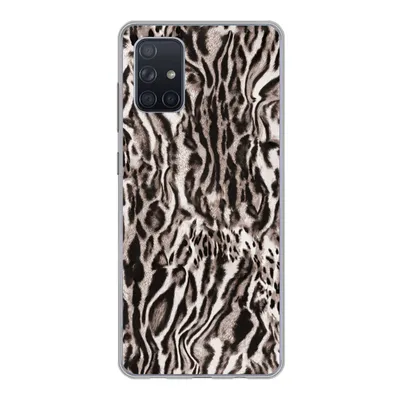 Produktbild von MuchoWow® Handyhülle Schutzhülle Hülle für Samsung Galaxy A51 5G Pantherdruck - Formen - Schwarz - Braun Silikon Softcase Handy Hülle - Abbildung