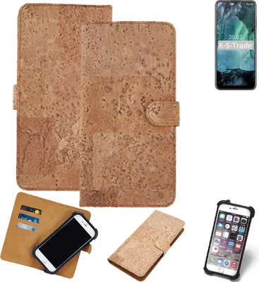 Produktbild von K-S-Trade Hülle kompatibel mit Nokia G11  Kork Handyhülle Cover  Schutzhülle TPU Case Bumper in Hellbraun, (1x)